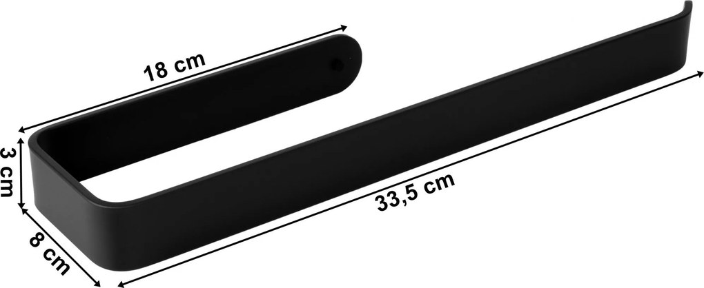 Držiak na uteráky KIRAN - čierny