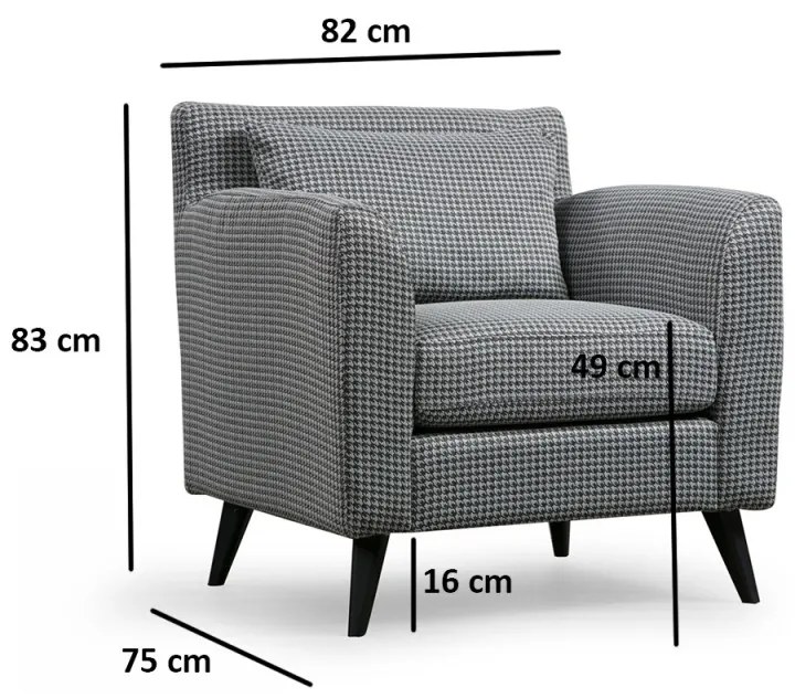 Kreslo Nordic II šedobiele