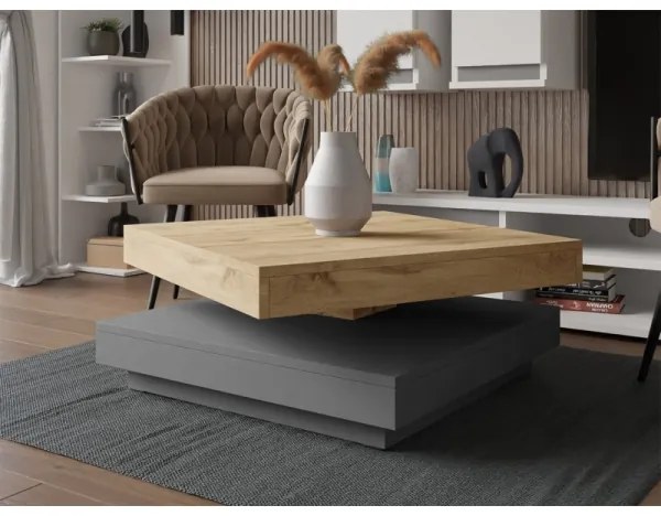 Konferenčný stolík NENANI 34x70 cm šedá/dub wotan