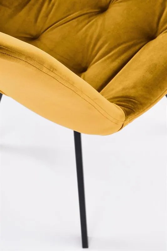 OTOČNÁ JEDÁLENSKÁ STOLIČKA TIARA HORČICOVÁ