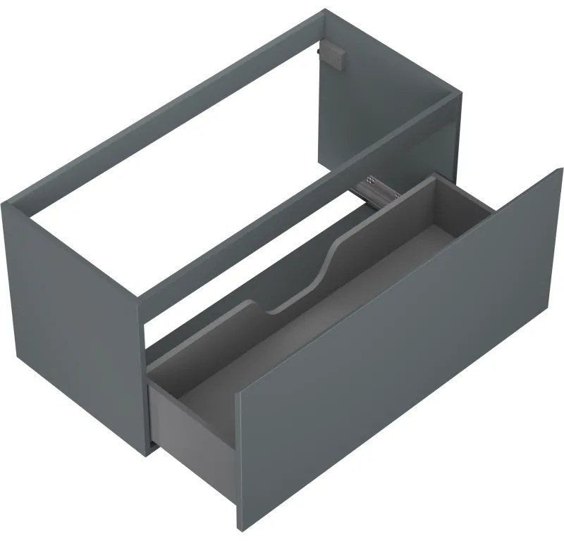 Mexen Orio, kúpeľňová skrinka 100 cm, 1 zásuvka, grafitová matná, 91A10-10047-1-BF66