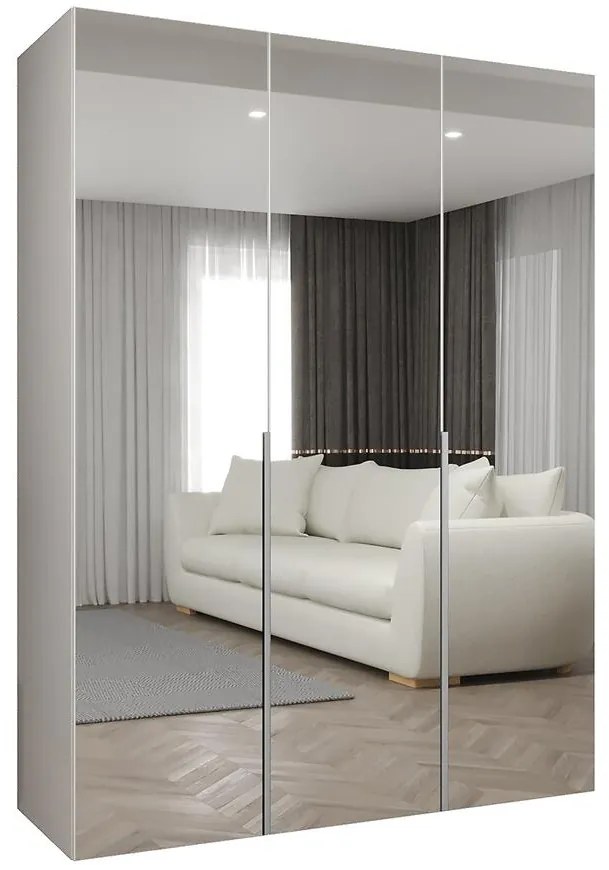 Skriňa Alicante III 150 biela/strieborný