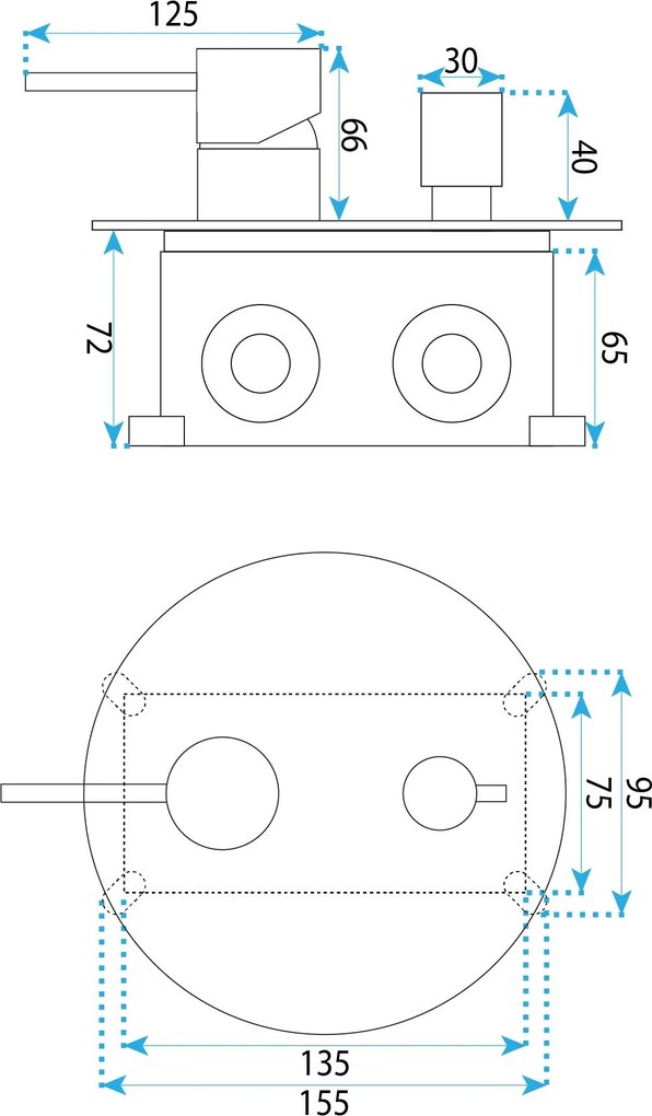 Rea Lungo Stripe, podomietková sprchová súprava + BOX, zlatá matná, REA-P9492