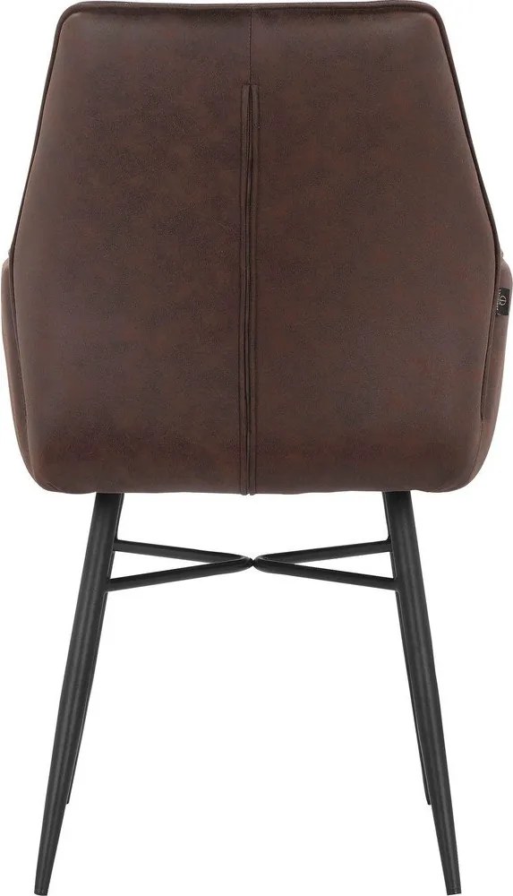 Hnedé čalúnené jedálenské kreslá v súprave 2 ks Anzo – Støraa