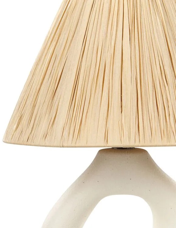 Keramická stolná lampa biela BARBAS  Beliani