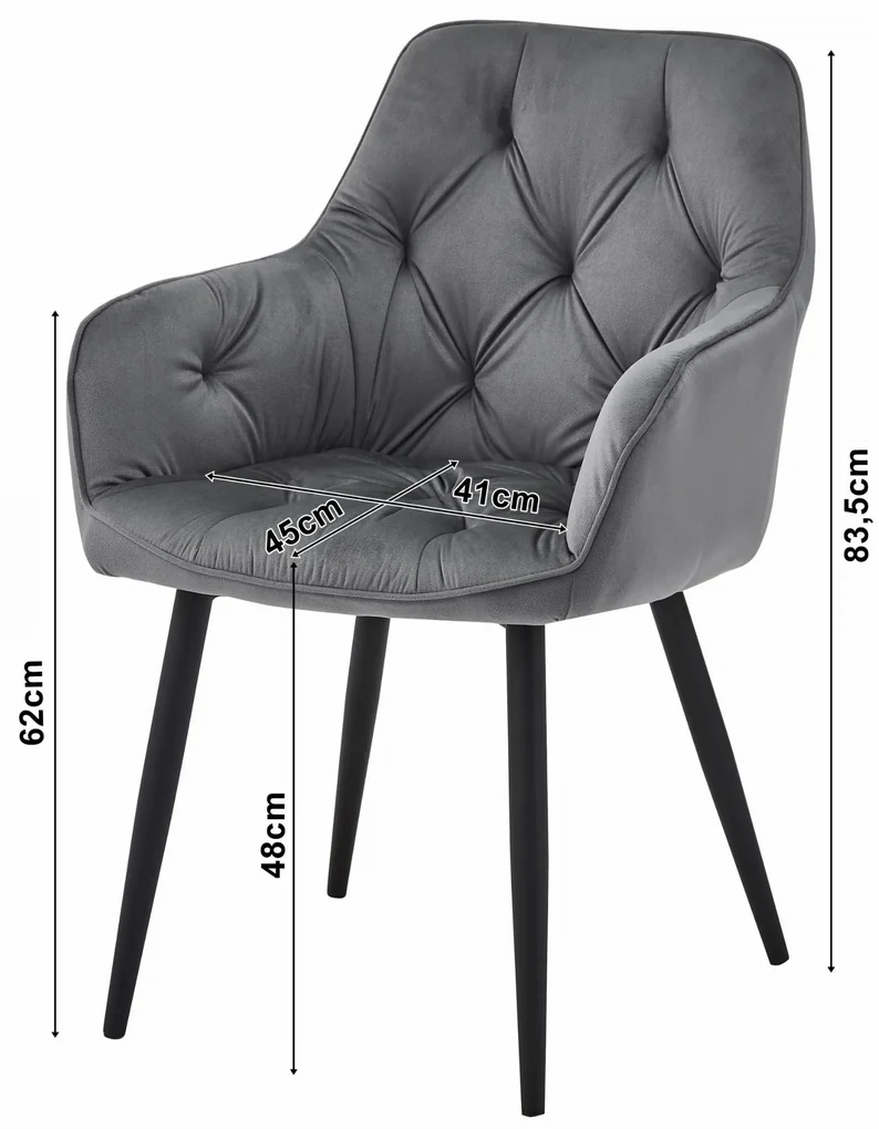 Dekorstudio Elegantná zamatová stolička JORK - tmavobéžová