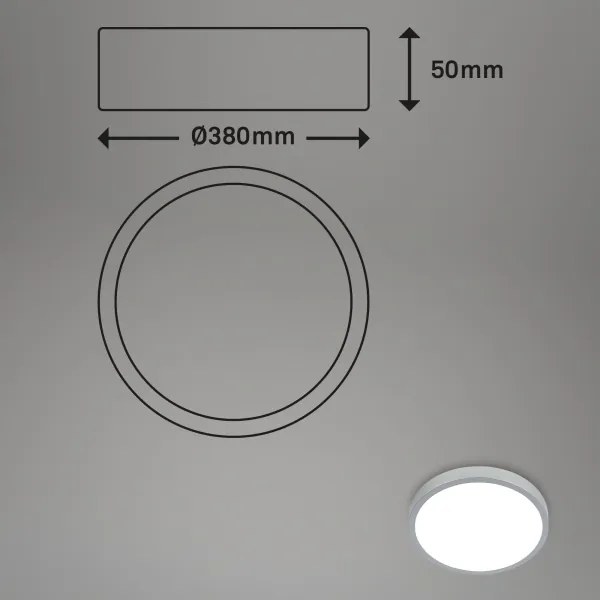 Briloner 3709-014 - LED RGBW Stm. stropné svietidlo LED/22W/230V strieborná + DO