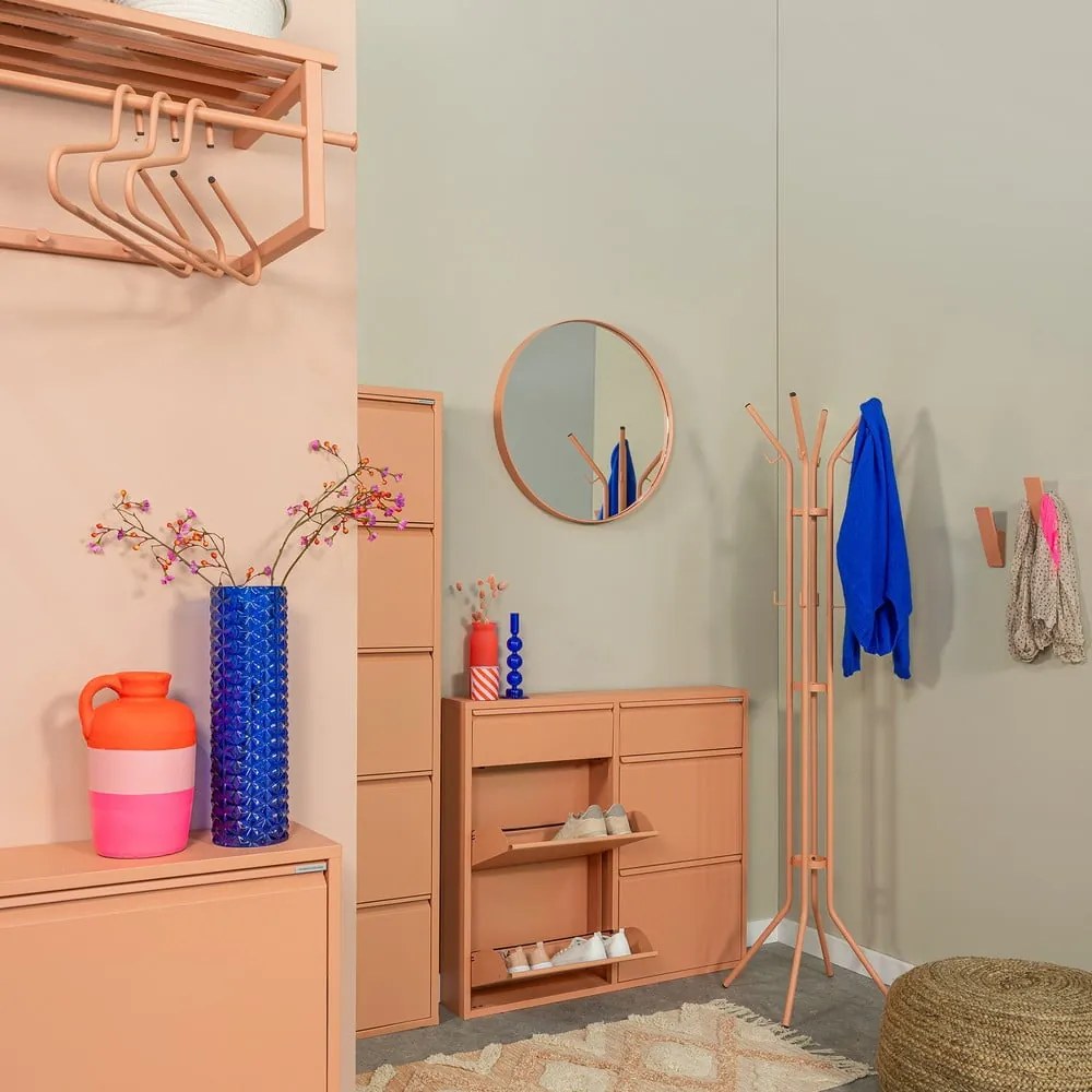Kovový vešiak v lososovej farbe ø 40x170 cm Jessy – Spinder Design