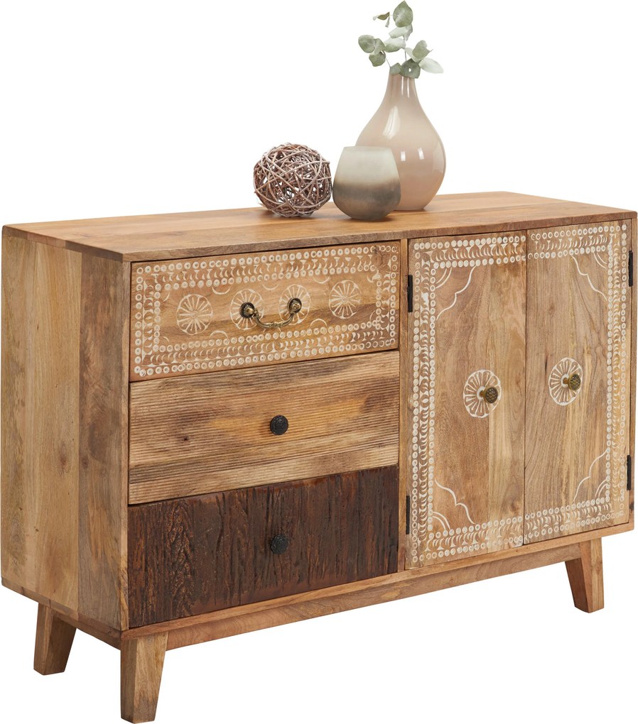 XXXLutz KOMODA, mangové drevo, hnedá, 115/80/35 cm Ambia Home - Komody - 000377005301