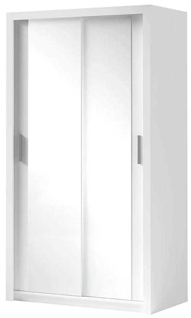 Šatníková skriňa s posuvnými dverami a so zrkadlom Kler SZ120 KE05, Farby: dub artisan / zrkadlo