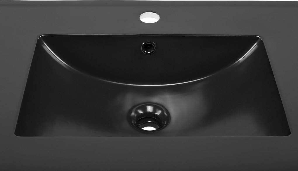 Comad Nábytkové keramické umývadlo UM-LAVA BLACK 80 DP, 81x46 cm, čierna matná