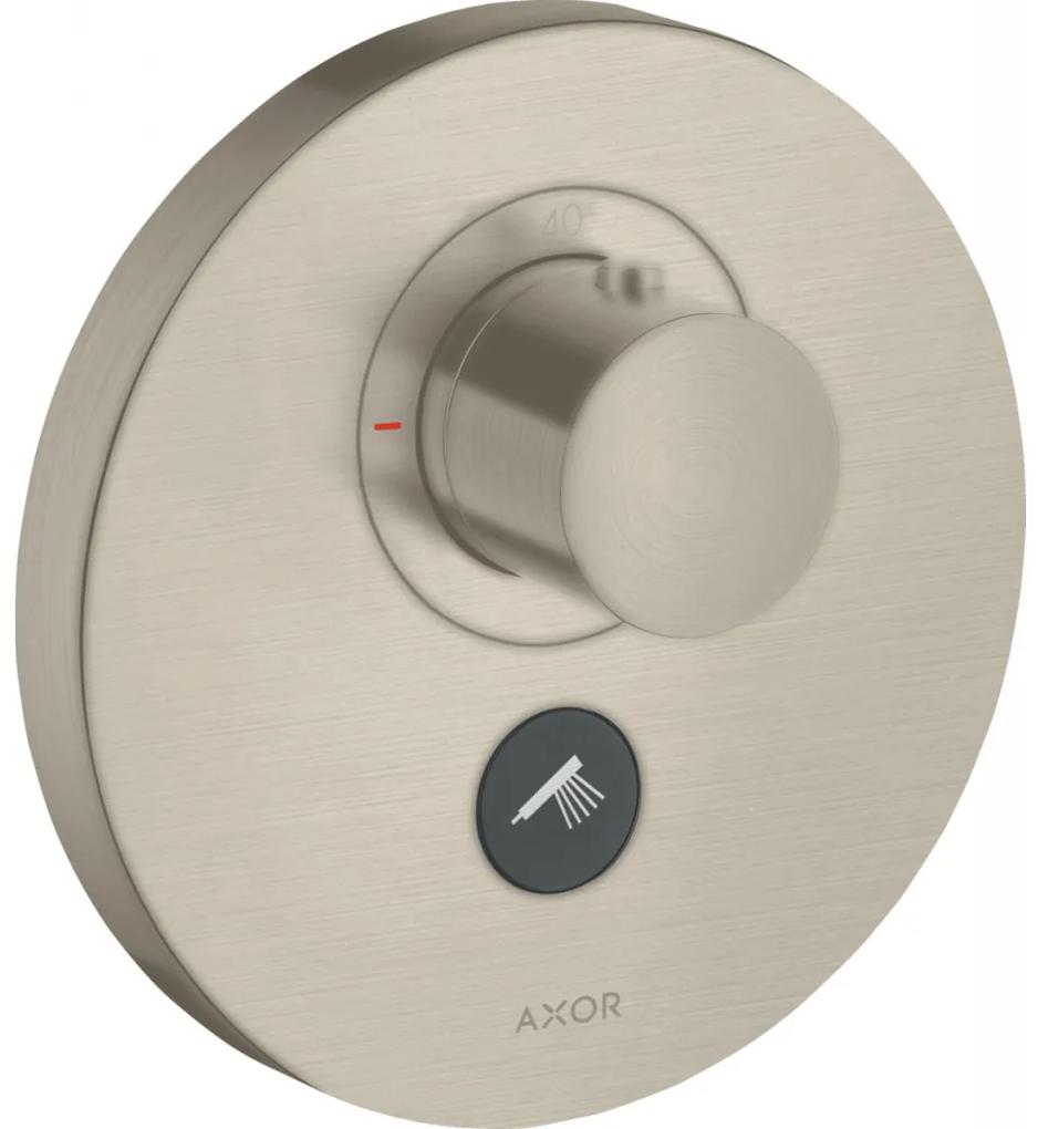 Axor ShowerSelect - Termostat HighFlow pod omietku pre 1 spotrebič a ďalší výtok, kartáčovaný nikel 36726820