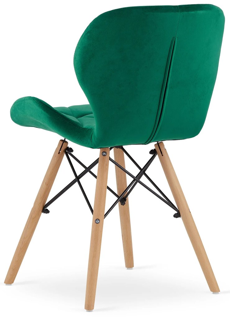 Zelená stolička LAGO VELVET