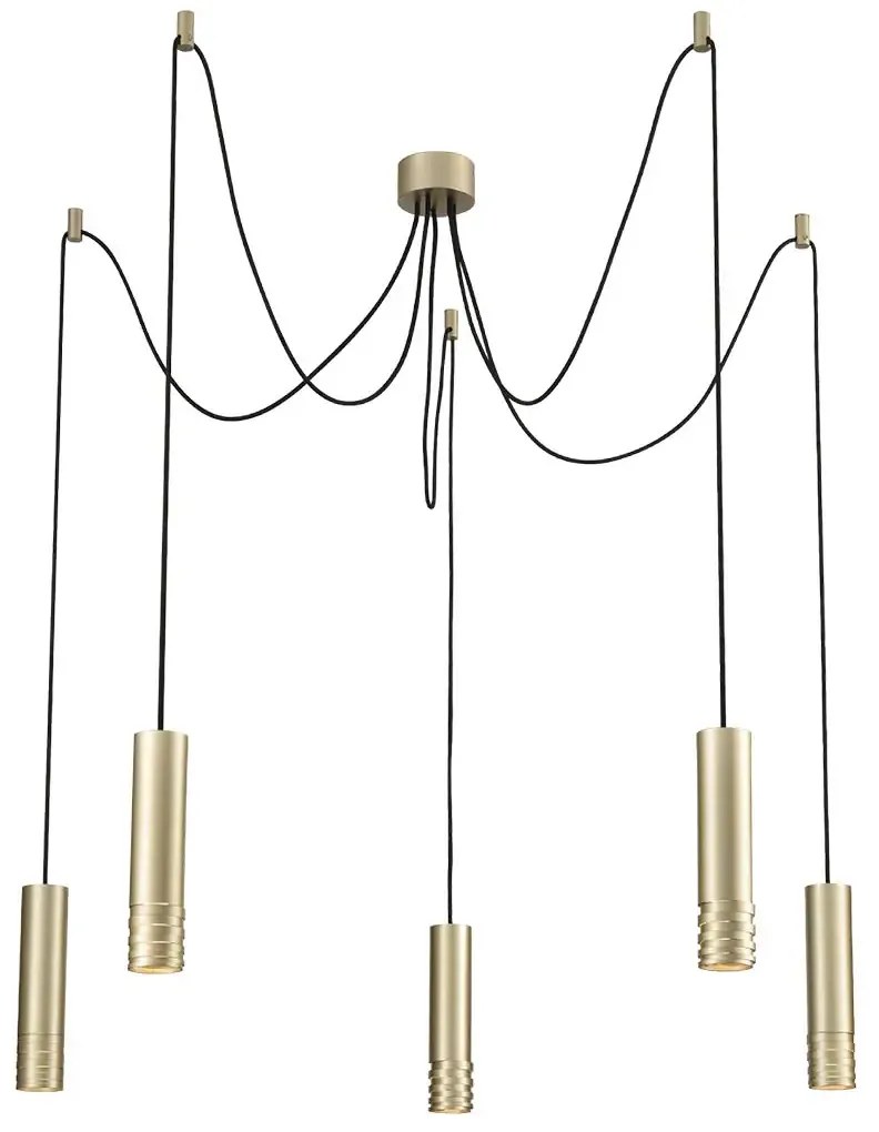 Moderný luster Locus L 5 Champagne