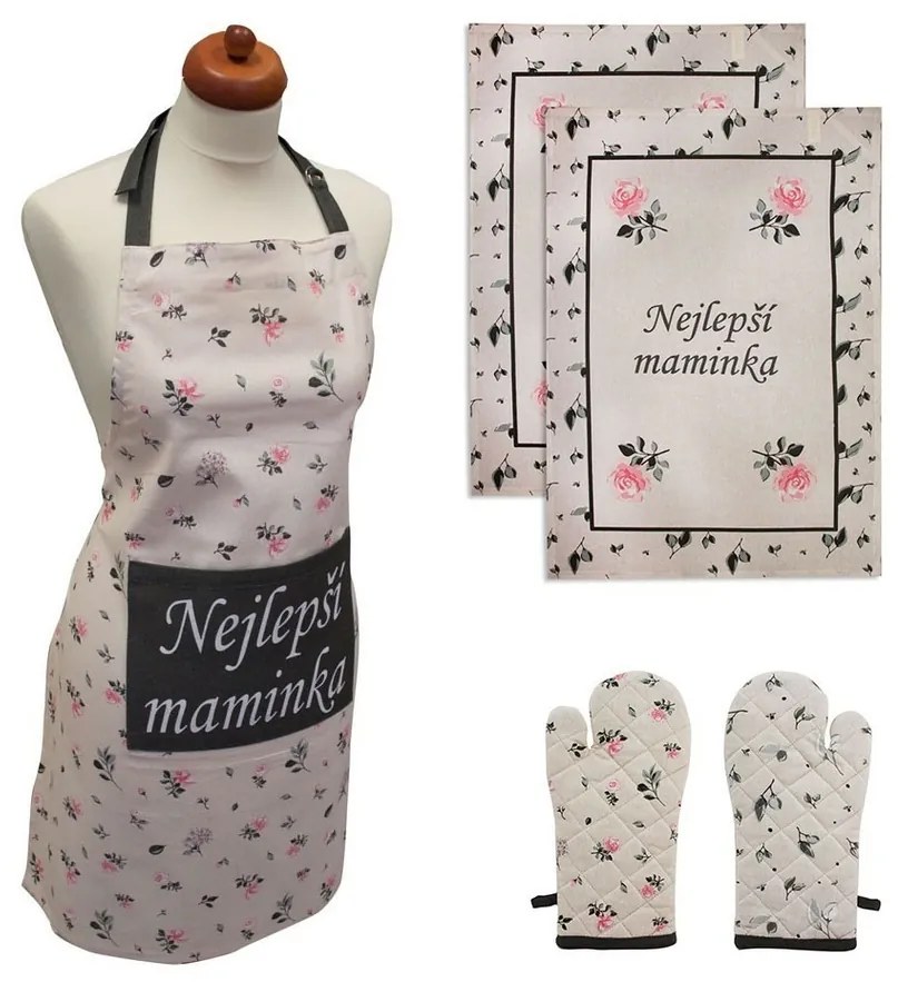 Trade Concept Kuchynský set Nejlepší maminka, 4 ks