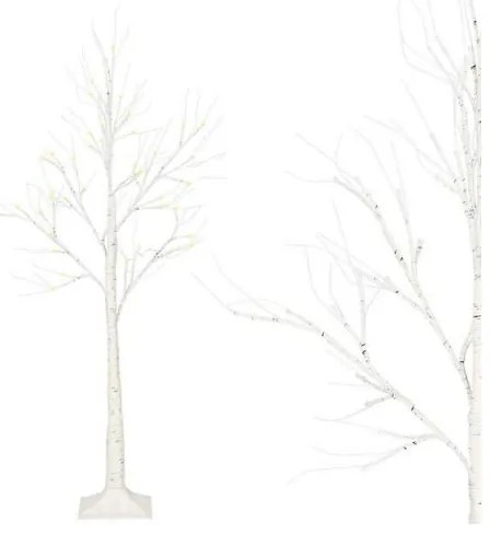 SPRINGOS LED stromček Breza - 120cm, 48LED, IP44, teplá biela