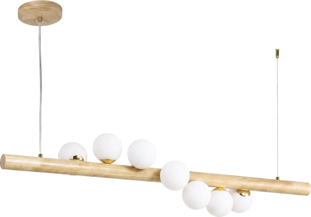 Toolight Toolight, závesné stropné svietidlo 120cm, 7xG9, APP1907-7CP, hnedá, OSW-66580