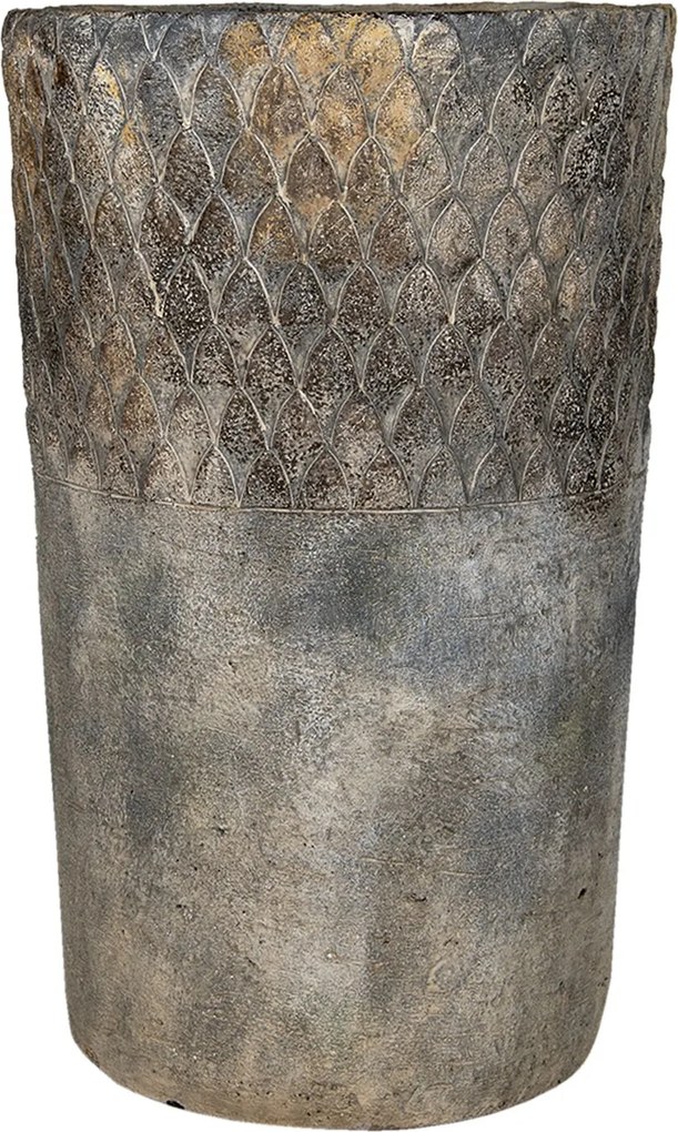 Cementový šedý kvetináč - Ø 24*39 cm