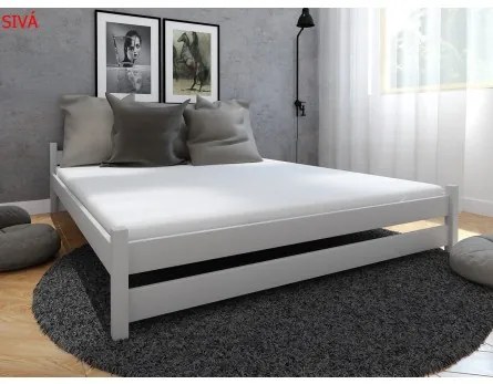 Sammer Klasická drevená posteľ s čelom a roštom DARIA DARIA 180 x 200 cm Biela