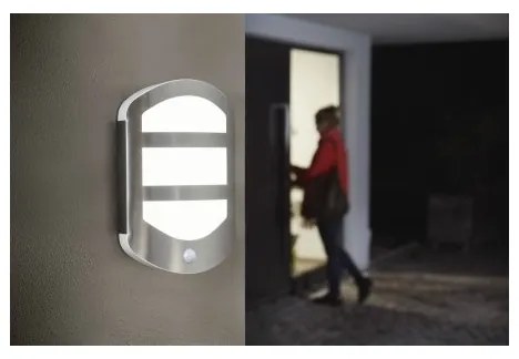 Ledvance - LED Vonkajšie nástenné svietidlo so senzorom PLATE LED/12,5W/230V IP44