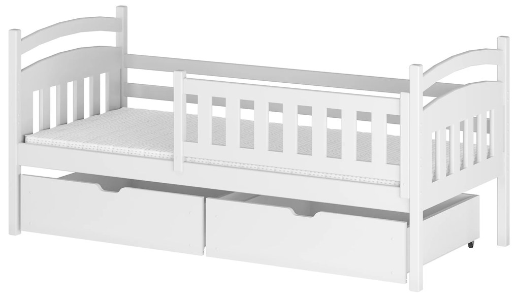Detská posteľ 90 x 200 cm Tarra (s roštom a úl. priestorom) (biela). Akcia -10%. Vlastná spoľahlivá doprava až k Vám domov. 1012981
