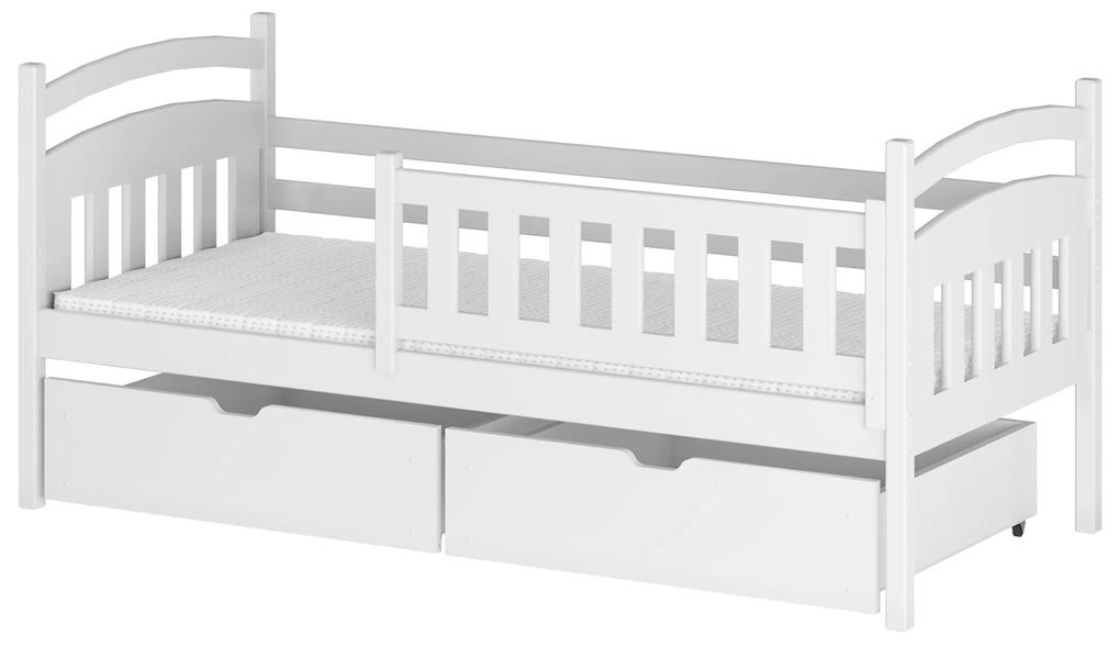 Detská posteľ 90 x 200 cm Tarra (s roštom a úl. priestorom) (biela). Vlastná spoľahlivá doprava až k Vám domov. 1012981