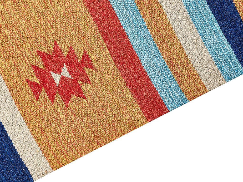 Bavlnený kelímový koberec 140 x 200 cm viacfarebný TARONIK Beliani