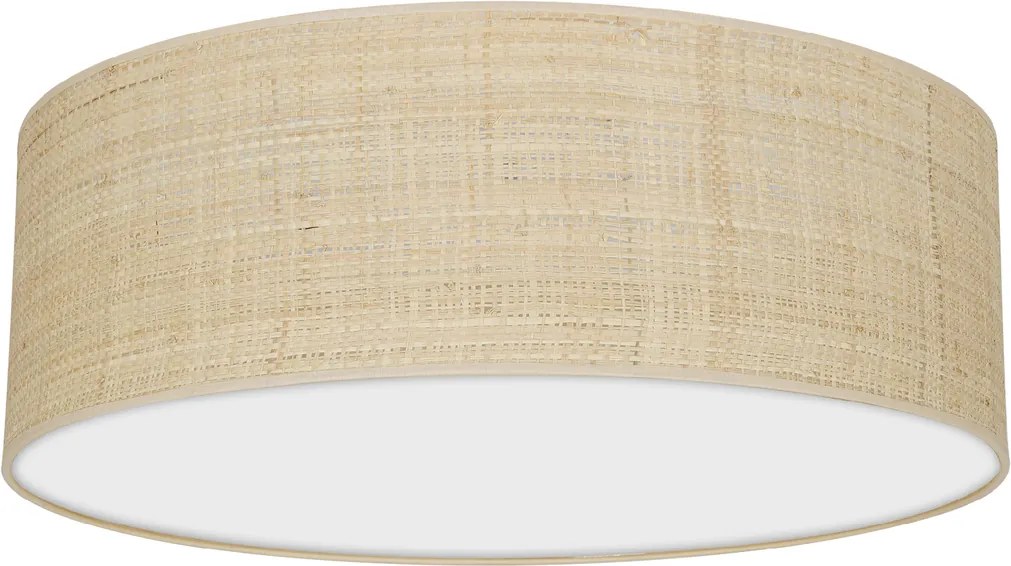Stropné svietidlo Marshall, 1x ratanové tienidlo, (biele plexisklo), (fi 50cm)
