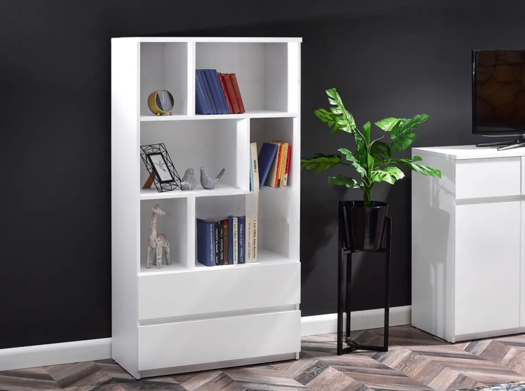Dizajnová komoda UNA 80 cm biela
