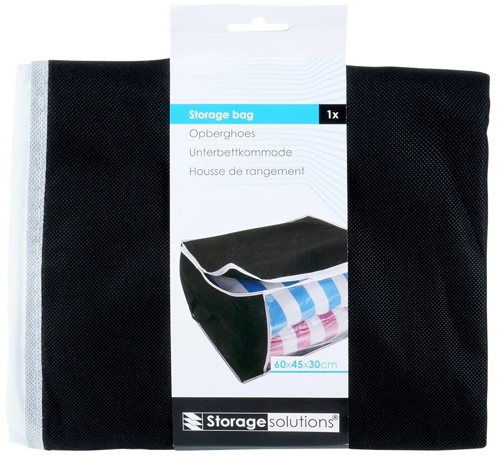 VILDE Textilný box na uskladnenie posteľnej bielizne ÚLOŽNÝ, 80L, 60 x 45 x 30 cm