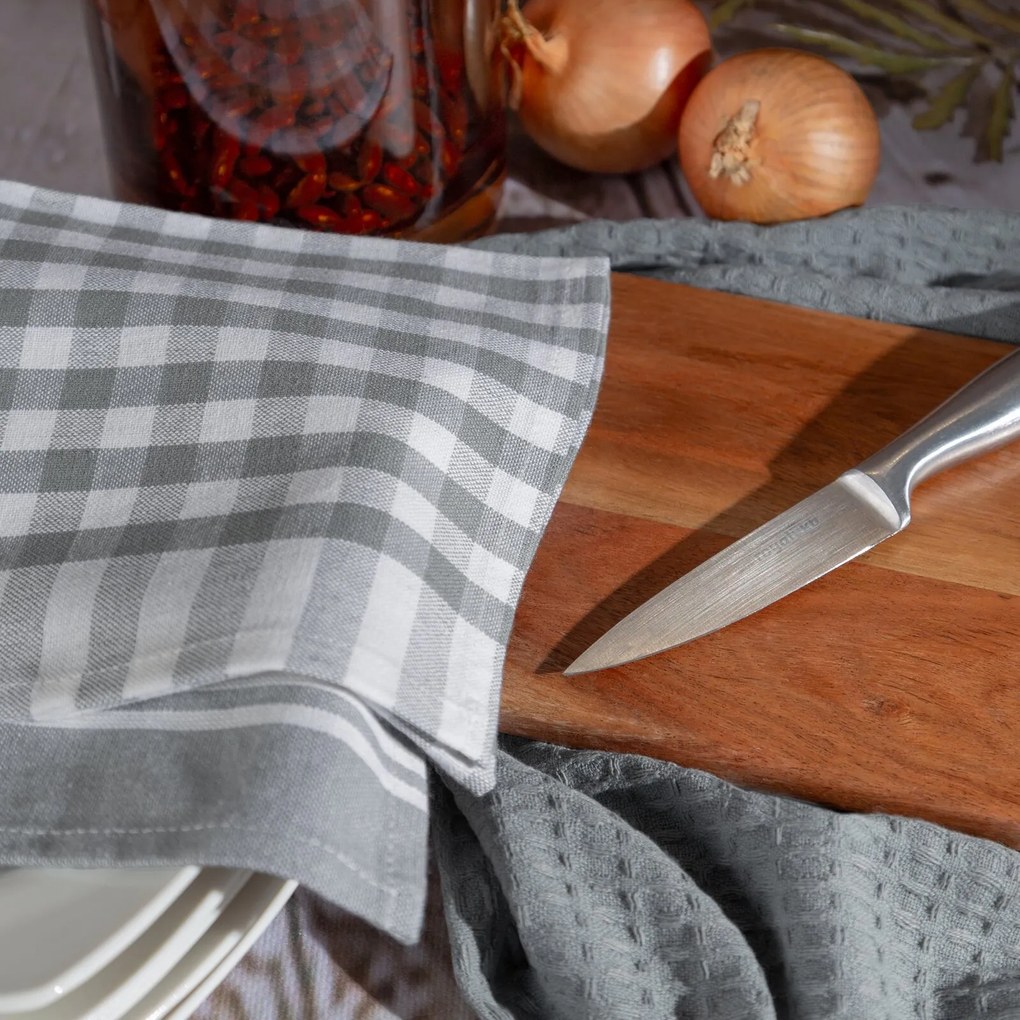 KUCHYNSKÁ UTIERKA LUCY SADA 3 KS 50X70 CM STRIEBORNÉ