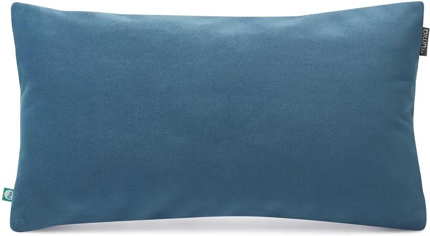 Modrá obliečka na vankúš so zamatovým povrchom Mumla Velvet, 30 x 50 cm
