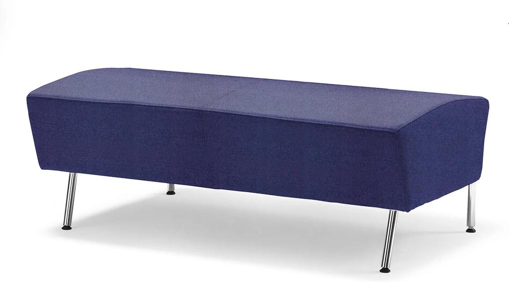 Rovný taburet Alex, 1200 mm, tkanina Medley, modro-fialová