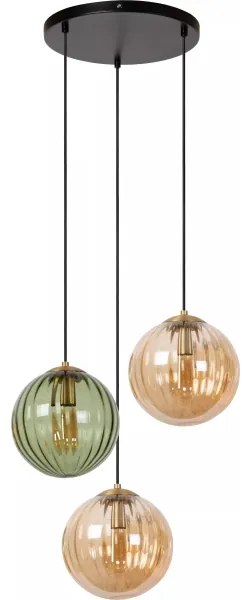 Lucide 45493/03/33 - Luster na lanku MONSARAZ 3xE27/40W/230V zelená/béžová