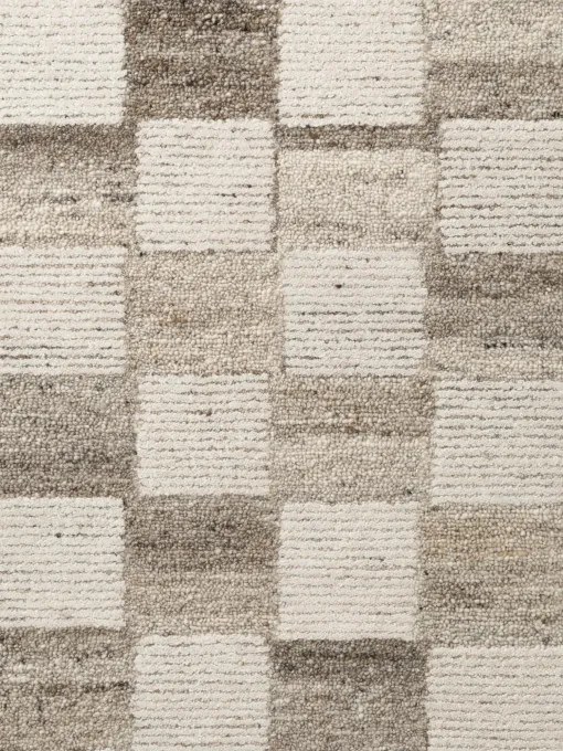 Koberec BOHO Quadra kremový / hnedý