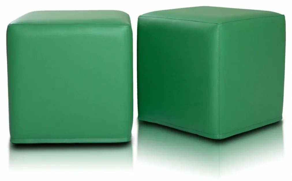 INTERMEDIC SK - Taburetka BLOCK 40x40 cm z ekokože | multifunkčný vak, podnožka, kocka Farba: E12 - Hnedá svetlá (Ekokoža)