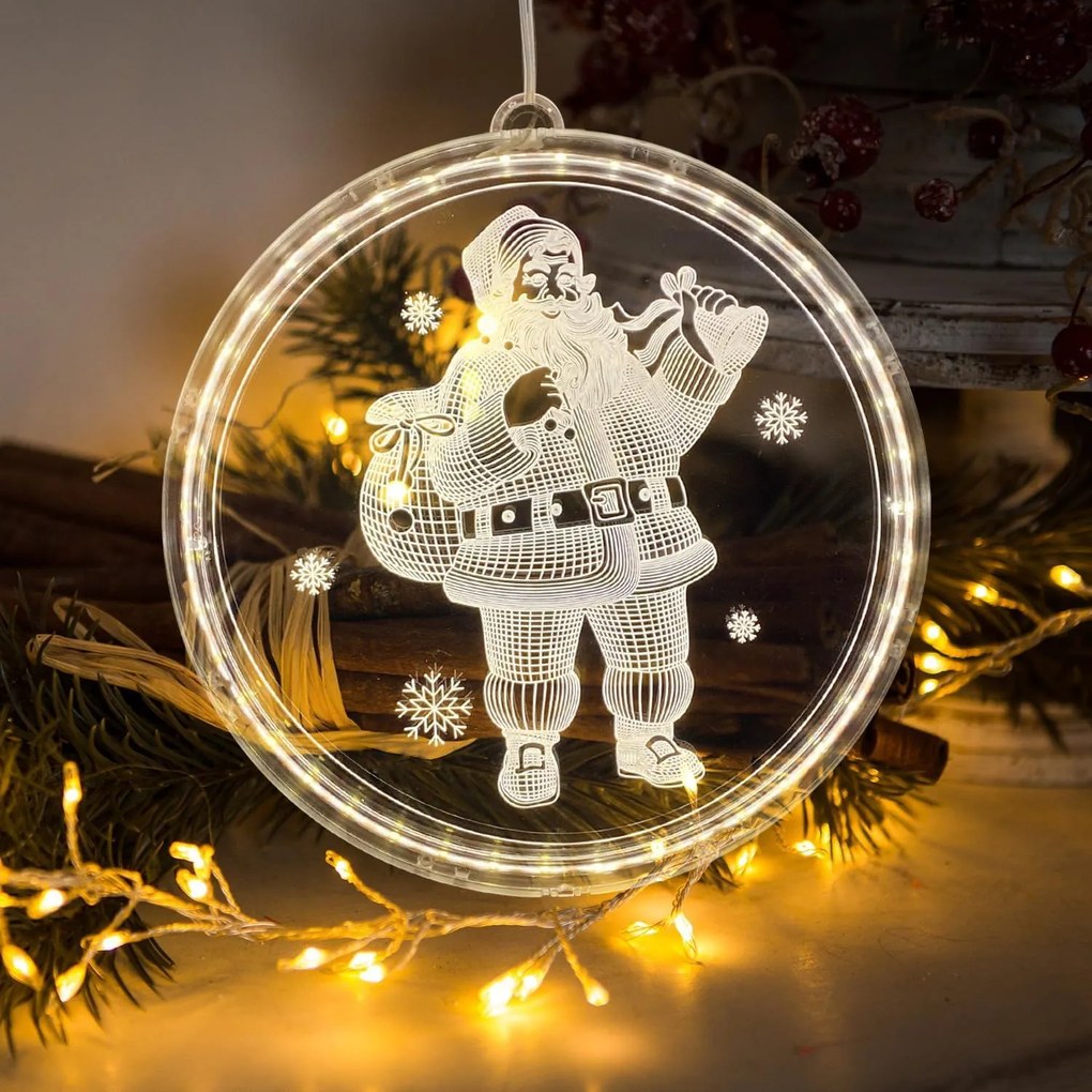 Tutumi Tutumi, LED svietiaca ozdoba so vzorom Santa Claus 3xAAA LED26 16cm CD003, CHR-03000