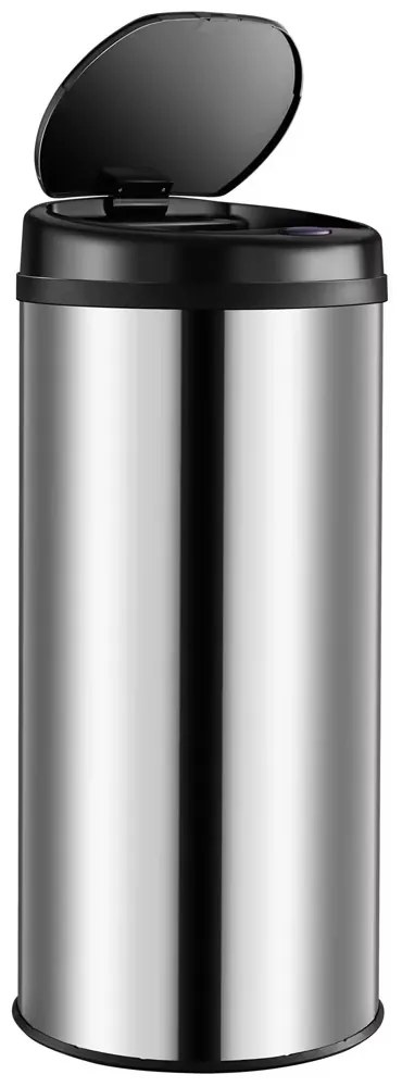 InternetovaZahrada Bezdotykový odpadkový kôš s USB 50 L - strieborný