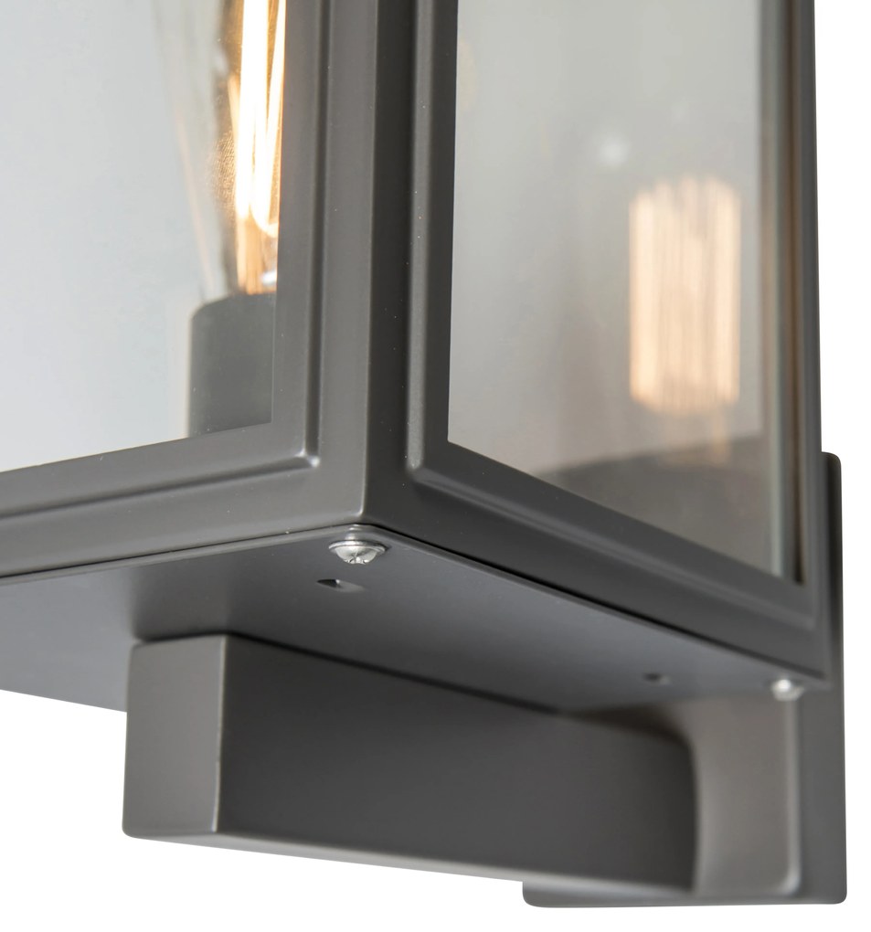 Priemyselná nástenná lampa sivá IP44 - Sutton Up