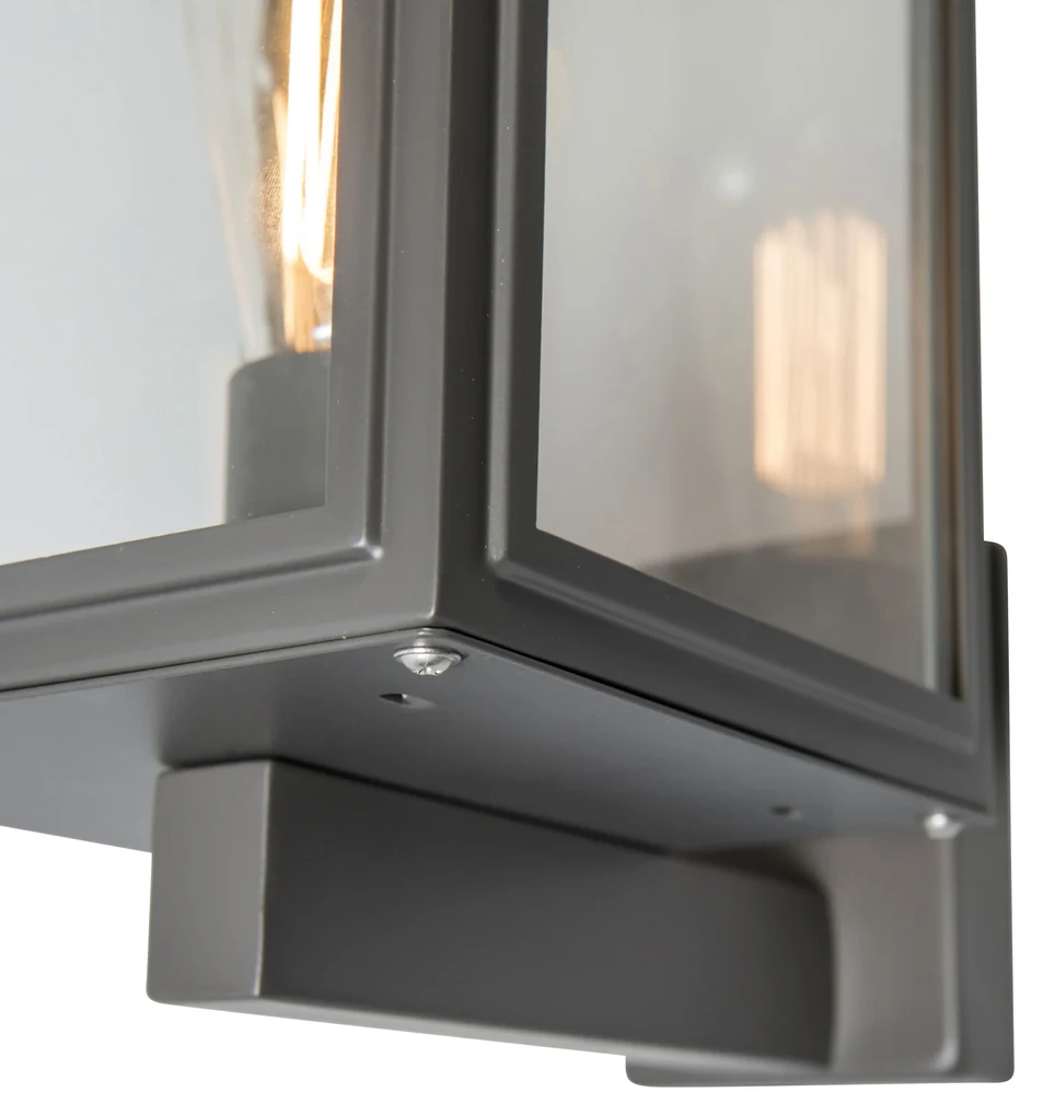 Priemyselná nástenná lampa sivá IP44 - Sutton Up