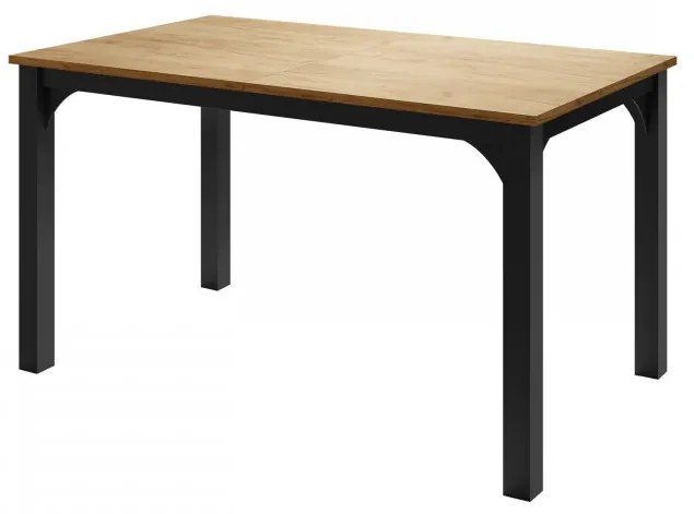 Rozkladací jedálenský stôl Limaino 140, Farby: čierna / dub craft zlatý