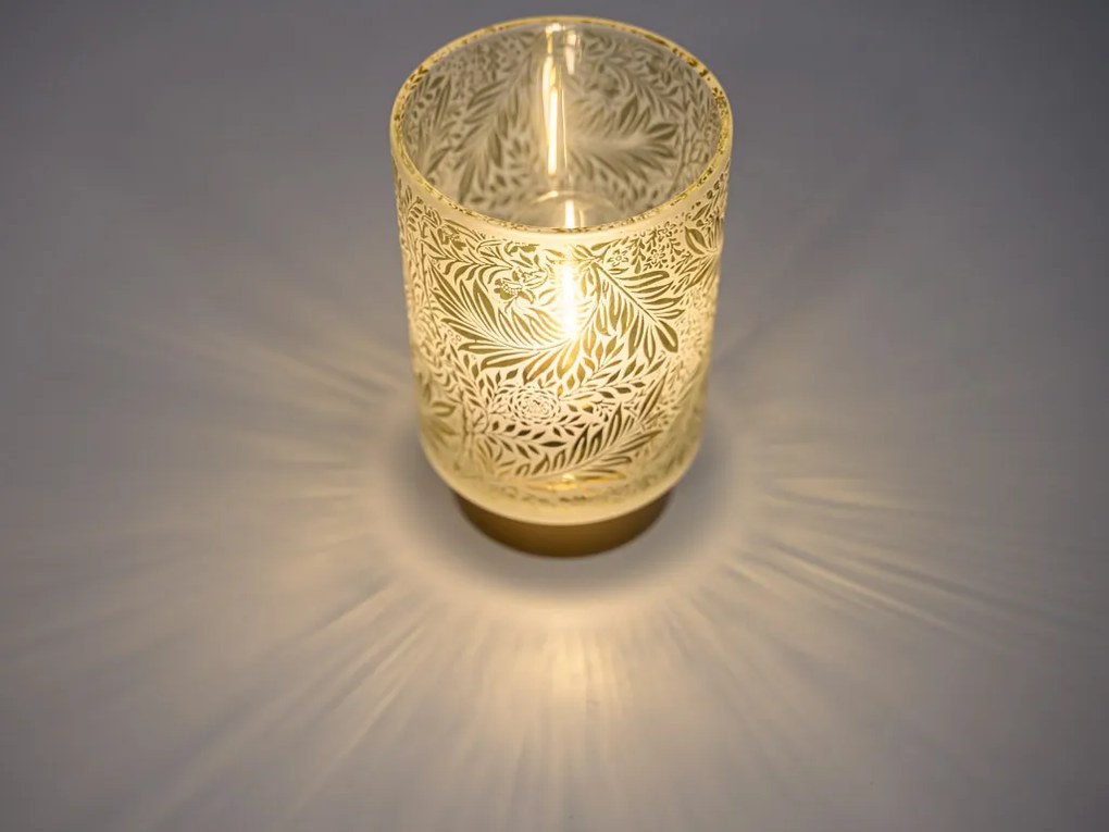 Sklenená LED dekorácia SOLUNA Veľkosť: L