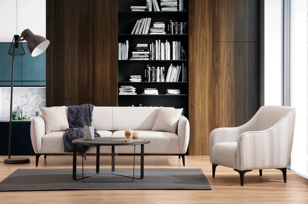 Třímístná rozkládací pohovka Belissimo 220 cm bílá