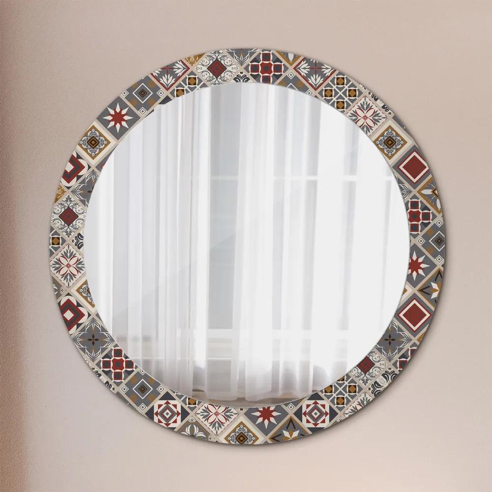 Okrúhle ozdobné zrkadlo Turecký vzor fi 80 cm