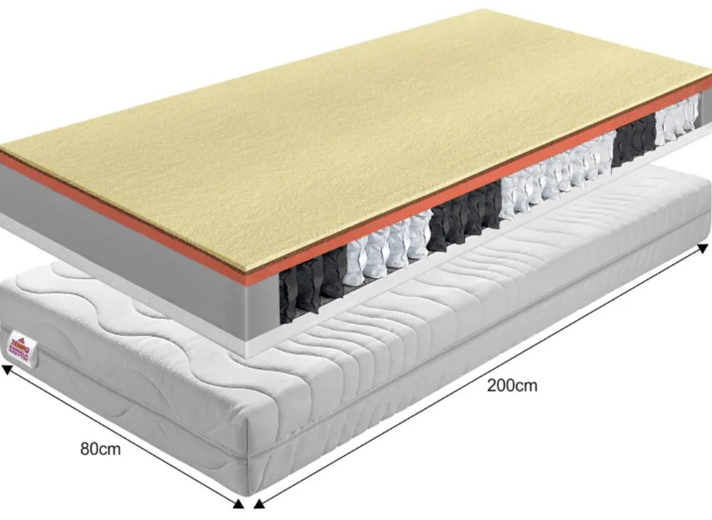 Pružinový matrac 80 cm Palamea. Vlastná spoľahlivá doprava až k Vám domov. 809258