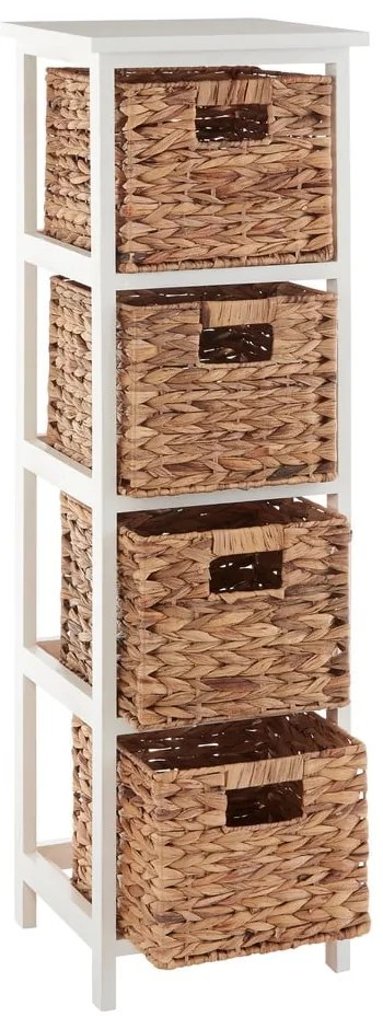 Biely/v prírodnej farbe kúpeľňový regál z masívu paulownie 32x100 cm Padstow – Premier Housewares