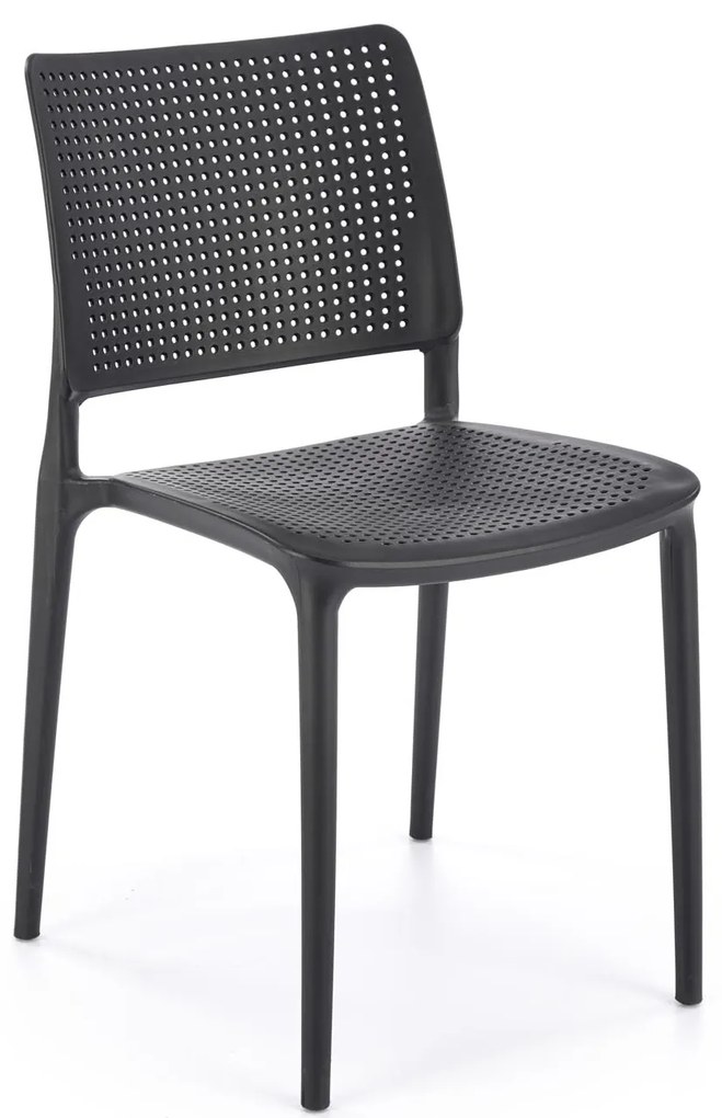 Čierna plastová stolička K514