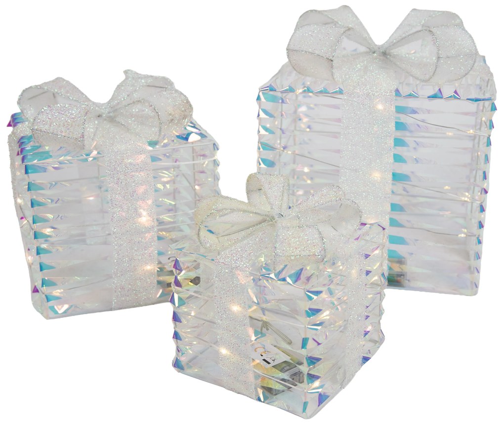 Sada 3 vianočných dúhových darčekov vrátane LED - Niji