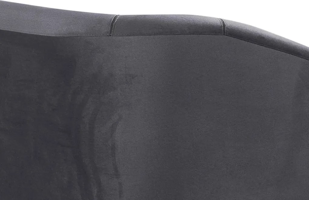 Trojmiestna pohovka Olivio, tmavo šedá zamatová látka