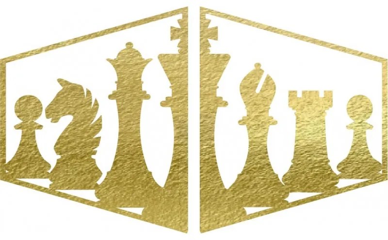 Elegantný obraz na stenu šachové figúrky - MIVAL | SENTOP PR0417 plywood